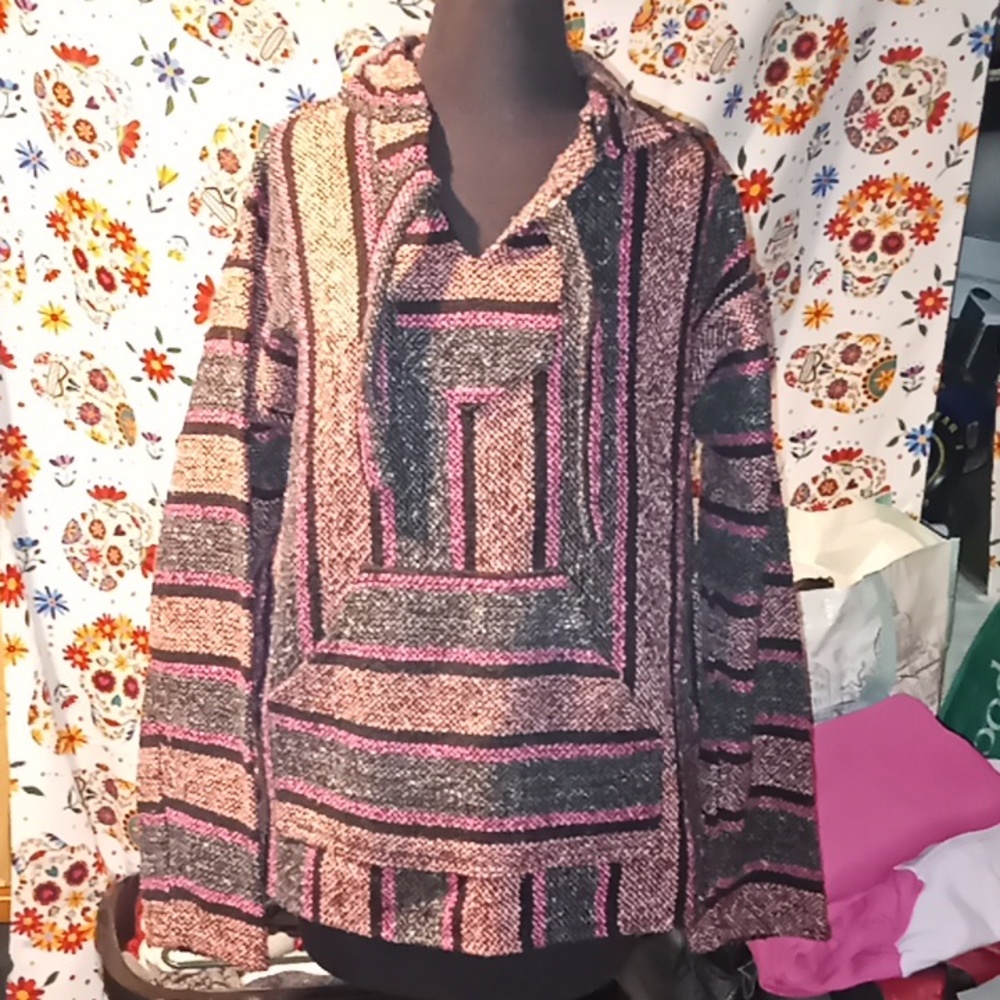 Baja hoodie pink/black